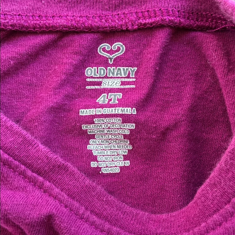 Old Navy Purple 'I Love Dad' Long Sleeve Tee size 4T
